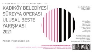 2021 Yılı Süreyya Operası Ulusal Beste Yarışması Açıldı