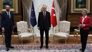 Cumhurbaşkanı Recep Tayyip Erdoğan, AB heyeti ile görüşüyor