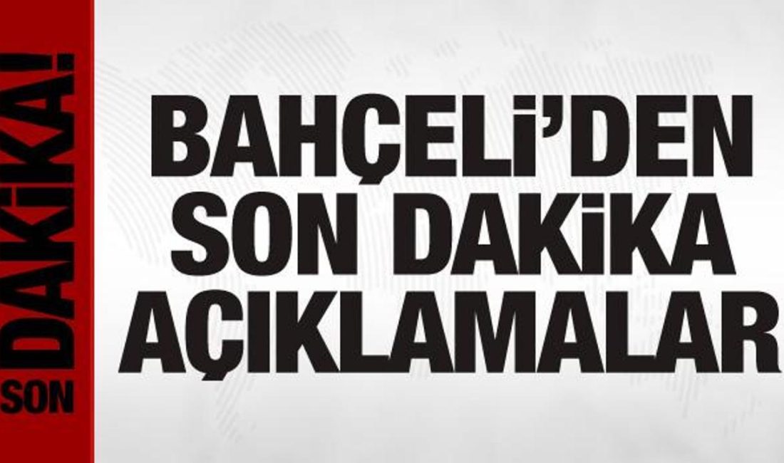 MHP Genel Başkanı Devlet Bahçeli, partisinin grup toplantısında açıklamalarda bulunuyor.