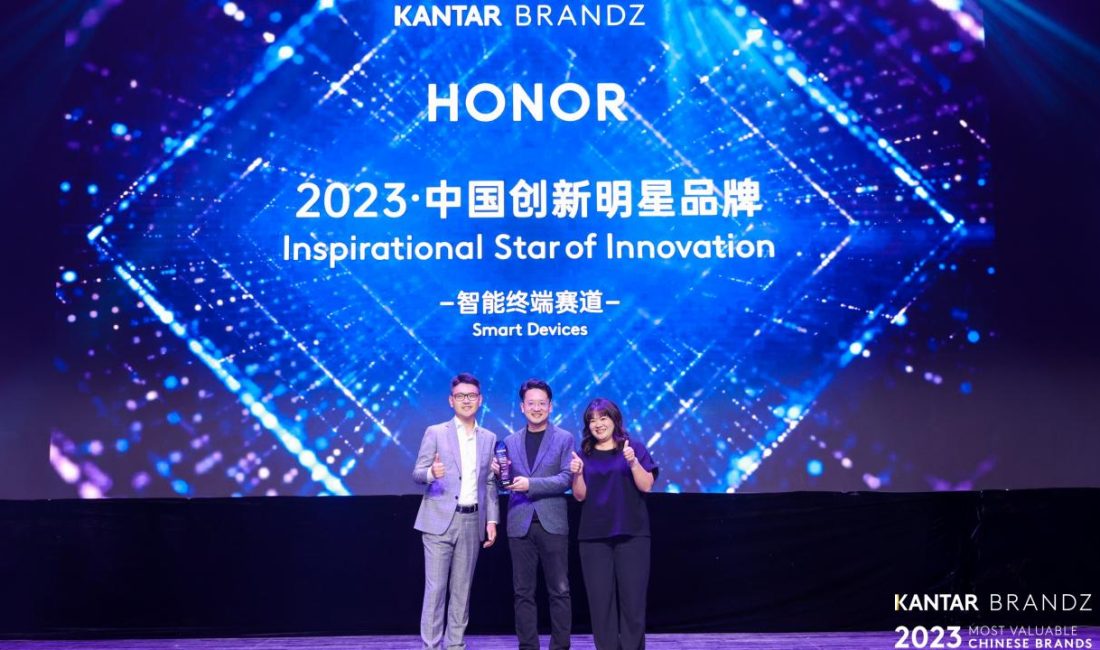 Küresel teknoloji markası HONOR, Şanghay'da düzenlenen 2023 Kantar BrandZ Çin