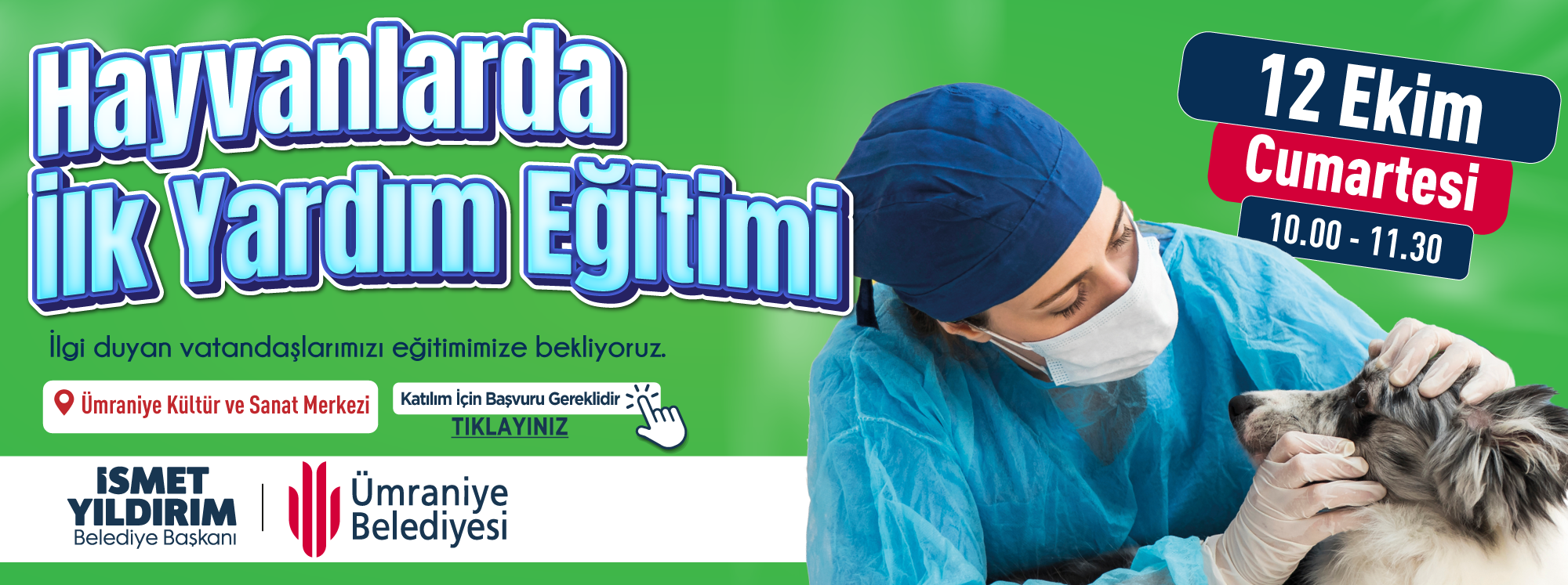 Ümraniye Belediyesi Veteriner İşleri Müdürlüğü tarafından organize edilen “Hayvanlarda İlk