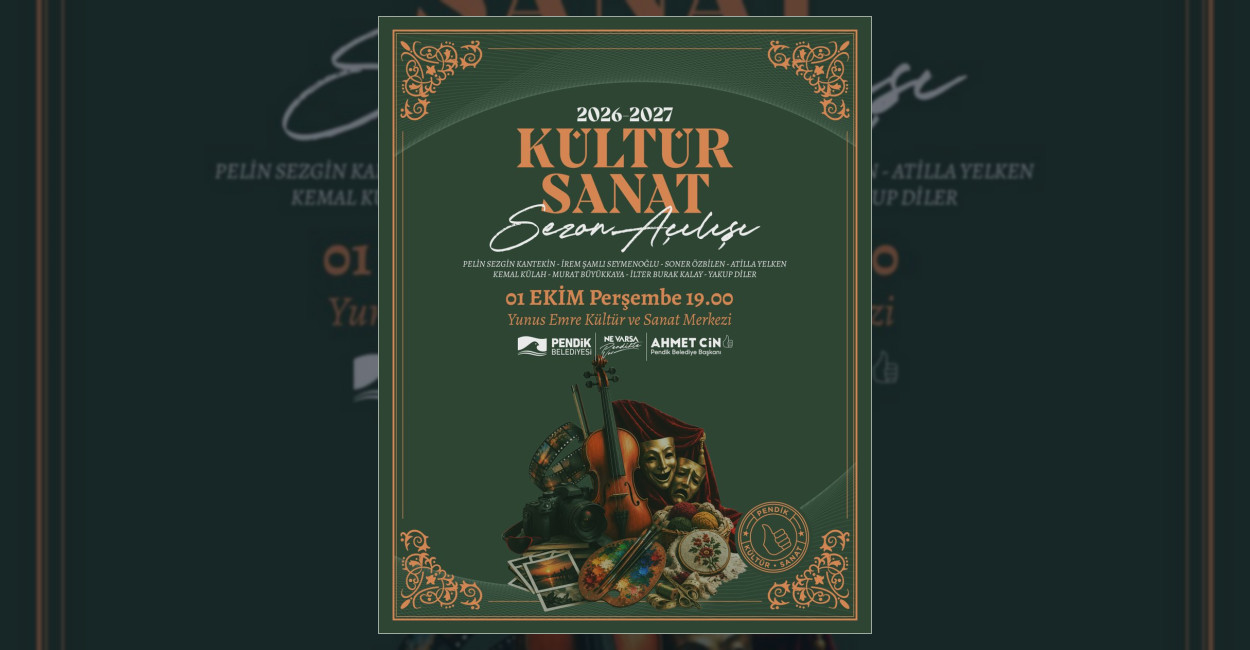 Pendik Belediyesi 2026-2027 Kültür Sanat Sezonu, sinema, fuar, konser ve