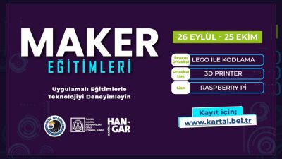 Kartal Belediyesi Makina Hangar'da ilkokul, ortaokul ve lise öğrencilerine yönelik