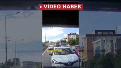 Pendik D-100 Karayolu üzerinde diğer araçların arkasına yaklaşarak makas atan