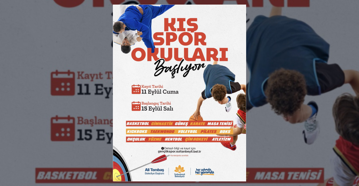 Sultanbeyli Belediyesi Kış Spor Okulları kayıtları başladı. Basketbol, yüzme ve