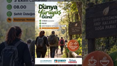Çekmeköy Belediyesi tarafından Dünya Yürüyüş Günü kapsamında Şehit Üsteğmen Arif