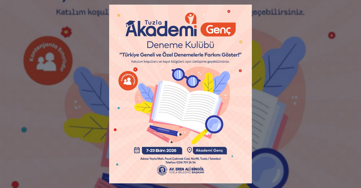 Tuzla Belediyesi, sınava hazırlanan öğrencilerin gelişimini desteklemek amacıyla Tuzla Akademi