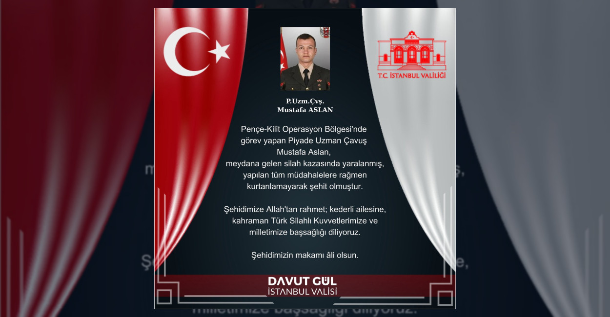 Pençe-Kilit Operasyon Bölgesi'nde görevli Piyade Uzman Çavuş Mustafa Aslan, meydana