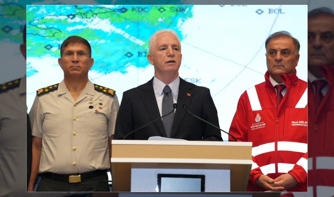 İstanbul'da etkili olan sağanak yağışa ilişkin çalışmalar, Vali Davut Gül'ün
