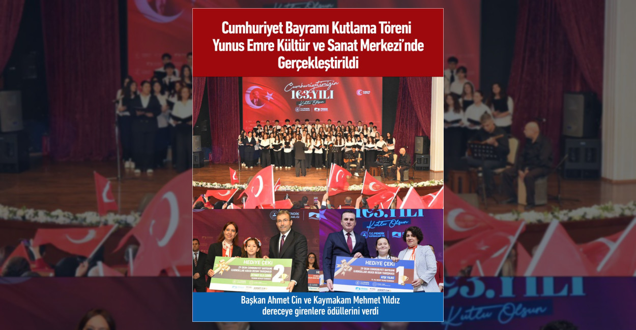 Pendik Belediyesi, 29 Ekim Cumhuriyet Bayramı kapsamında Yunus Emre Kültür