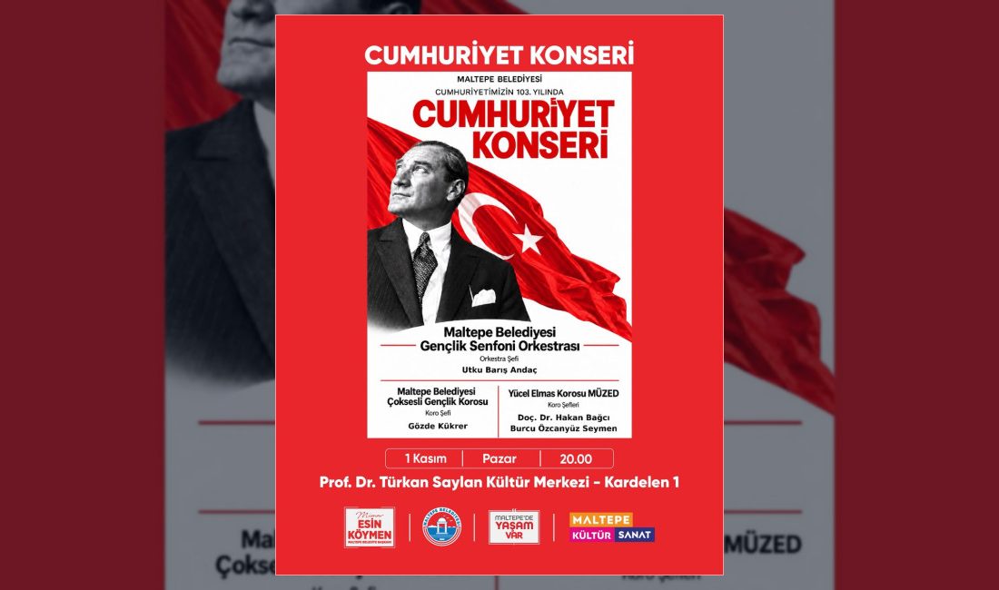 Maltepe Belediyesi, Cumhuriyetimizin 103. yıl dönümü kutlamaları kapsamında Gençlik Senfoni